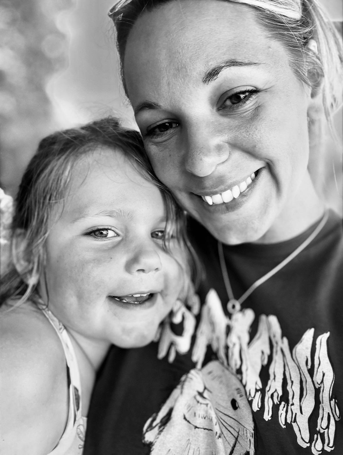 Lucy Stamp with her daughter